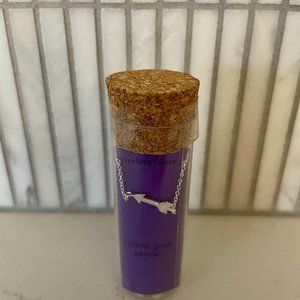 Sterling Silver‎ Follow Your Heart  Arrow Necklace, NWT